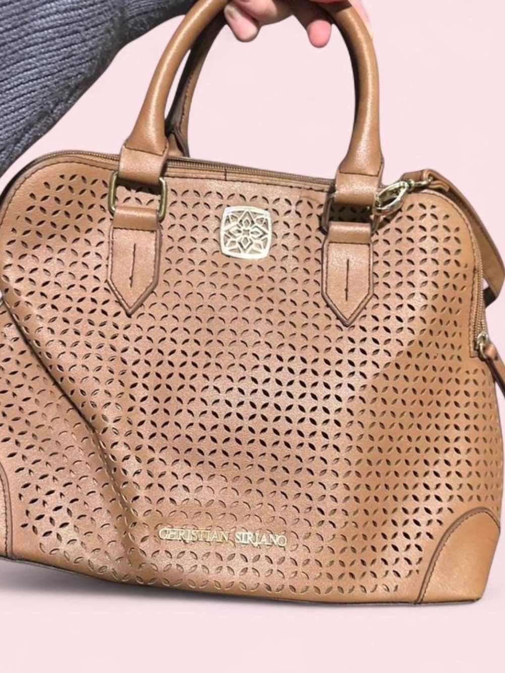 Brown Christian Siriano handbag